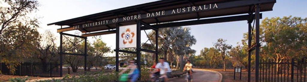 The University of Notre Dame Broome Campus entry. Photo: Supplied