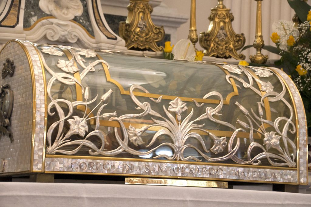 The bones of Saint Gerard Majella were exposed on 2 June 2016 this year in order to have the Saint’s relics visible during The Year of Mercy. Thousands of pilgrims made their way to the village of Materdomini to pay their respects to the Saint. Photo: Marco Ceccarelli