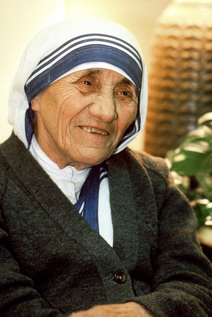 Mother Teresa pictured during a visit to the United States of America in 1989. Missionaries of Charity Father, Stephen McGuckin, said she made everyone feel at ease in her presence. Photo: CNS/Nancy Wiechec