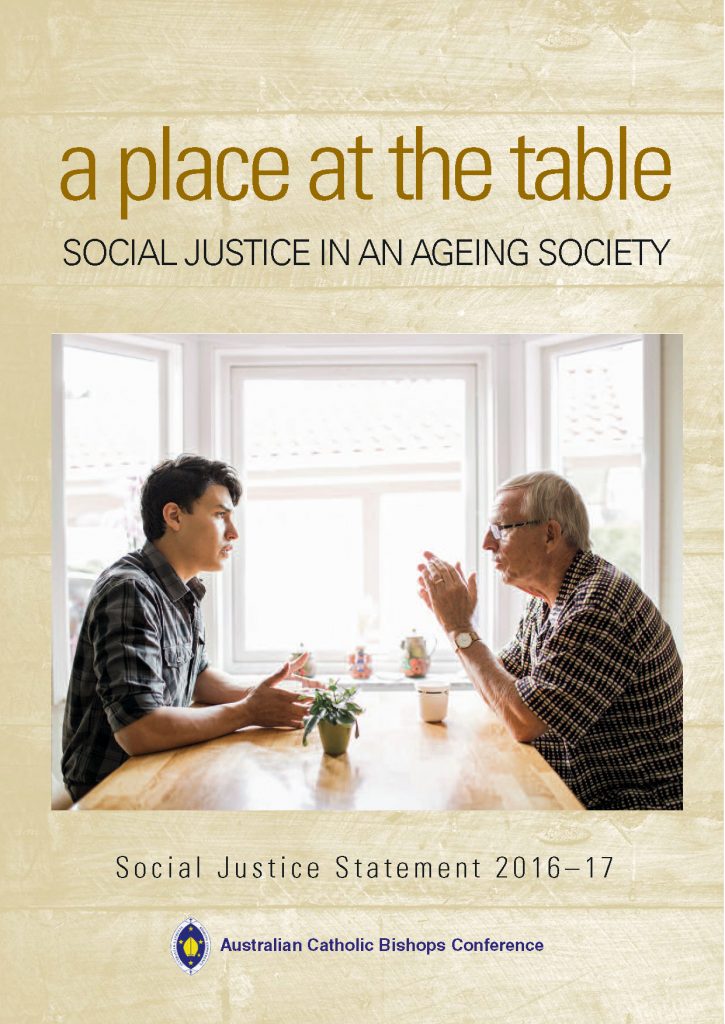 The Australian Catholic Bishops’ 2016-2017 Social Justice Statement, entitled A Place at the Table: Social Justice in an Ageing Society was launched in Sydney on Tuesday, 6 September 2016. Image: Supplied