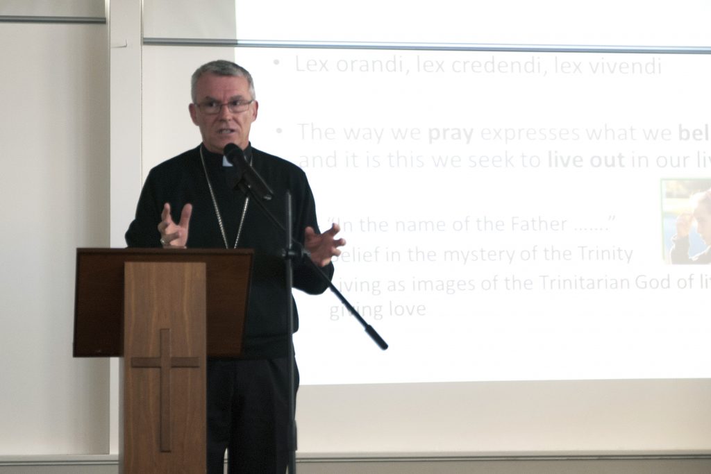 Understanding the meaning of the Eucharist is central to being an acolyte, Archbishop Costelloe told a roomful of men training for the role recently. Photo: Caroline Smith