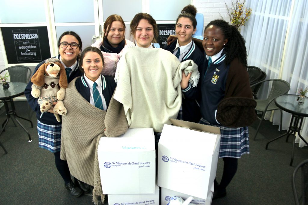 Providing food and blankets was an essential part of Emmanuel College’s project to help the homeless. Photo: Supplied