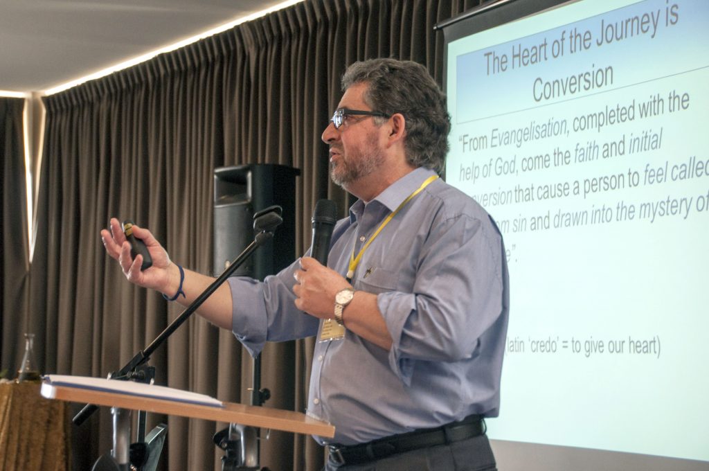 Vicar General of Bunbury Diocese, Fr Tony Chiera, recently delivered a captivating keynote presentation at the 2016 RCIA Conference, held in Perth from 6 to 8 October. Photo: Marco Ceccarelli