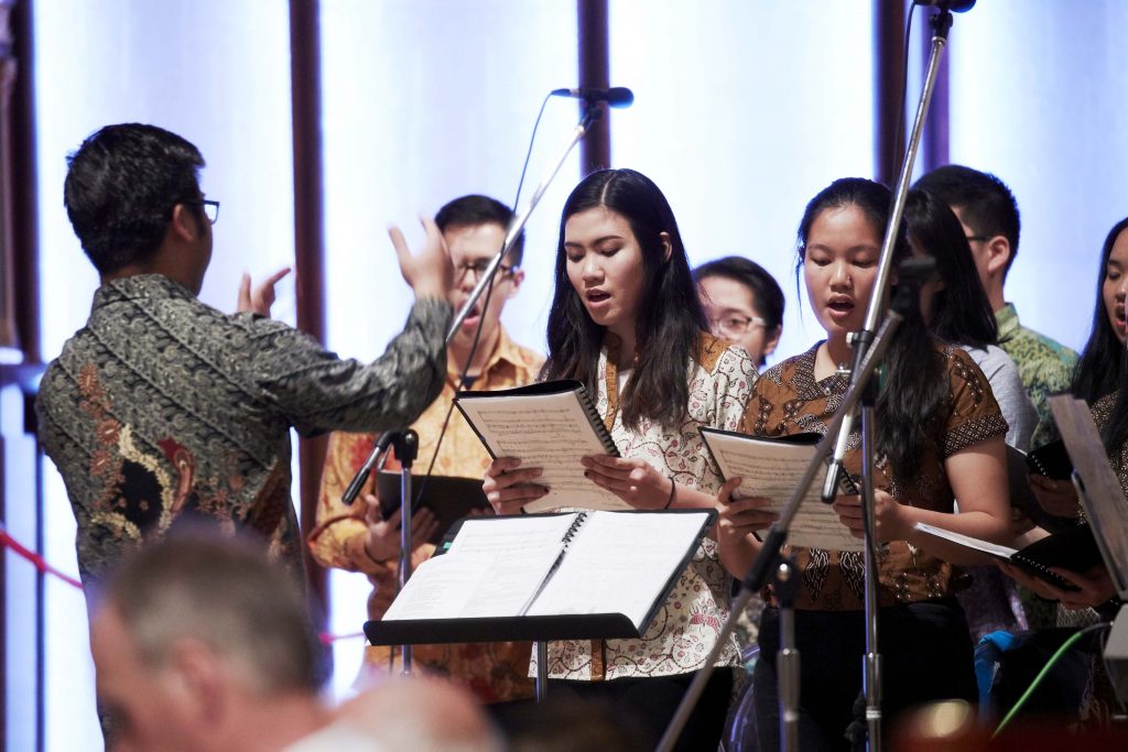Members of the Indonesian community choir sing during the Archdiocese of Perth’s annual Multicultural Mass. Photo: Ron Tan.