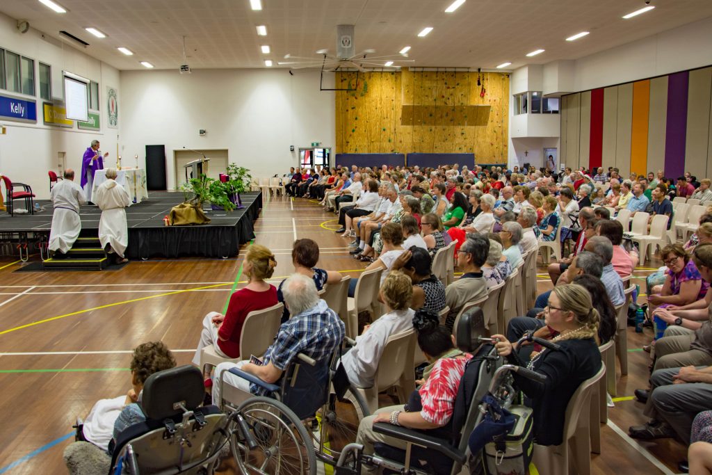 More than 380 people attended the Identitywa and Personal Advocacy Service annual Mass, which was held within Santa Maria College, Attadale and celebrated by Father Nino Vinciguerra. Photo: Supplied