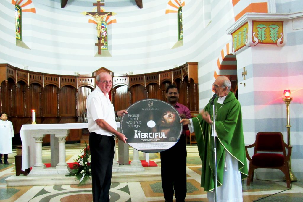 The audio CD album “The Merciful” was launched on Sunday, 5 February at St Francis Xavier Cathedral in Geraldton by Bishop Justin Bianchini. Photo: Supplied