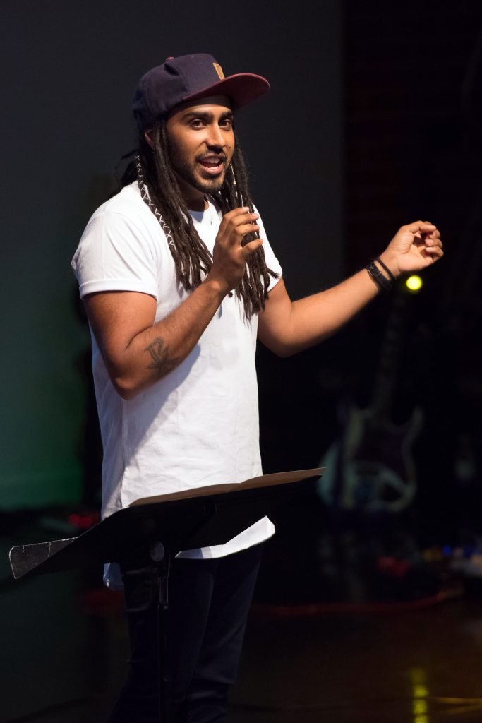 Main speaker Richie spoke of the importance of making space for God in our everyday lives. Photo: Thomas Le