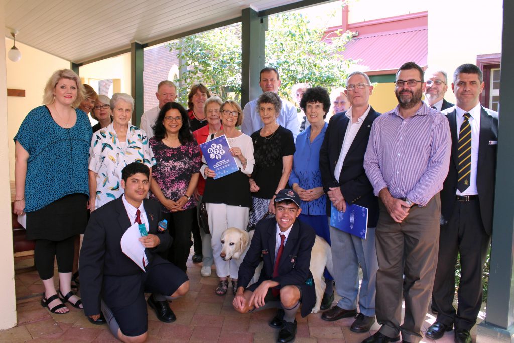 Australian Catholic Disability Council and friends launching the guidelines for sacramental preparation. Photo: Supplied