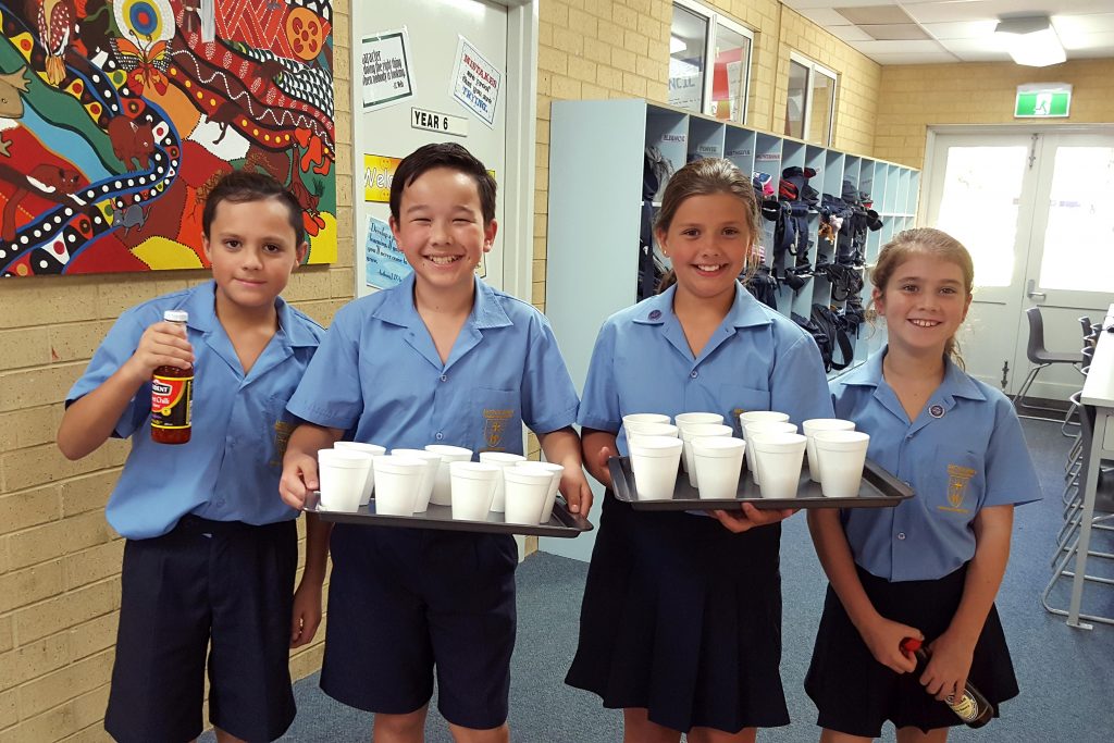 It was a special day for a group of year five and year six students from Matthew Gibney Primary School who were commissioned on 1 March into Mini Vinnies. Photo: Supplied