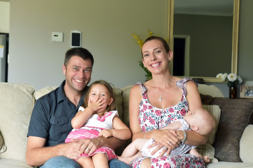Matthew Fry with his wife Anna Katarzyna Fry and their two youngest daughters, Olivia Katarzyna Fry and Izabella May Fry. Photo: Natashya Fernandez