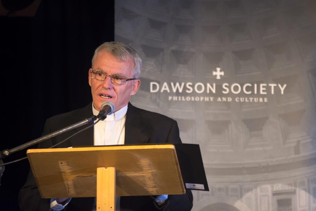 Archbishop Timothy Costelloe gives his Address on Pope Francis’ Apostolic Exhortation Amoris Laetitia on Tuesday 28 March for the Dawson Society. Photo: Josh Low