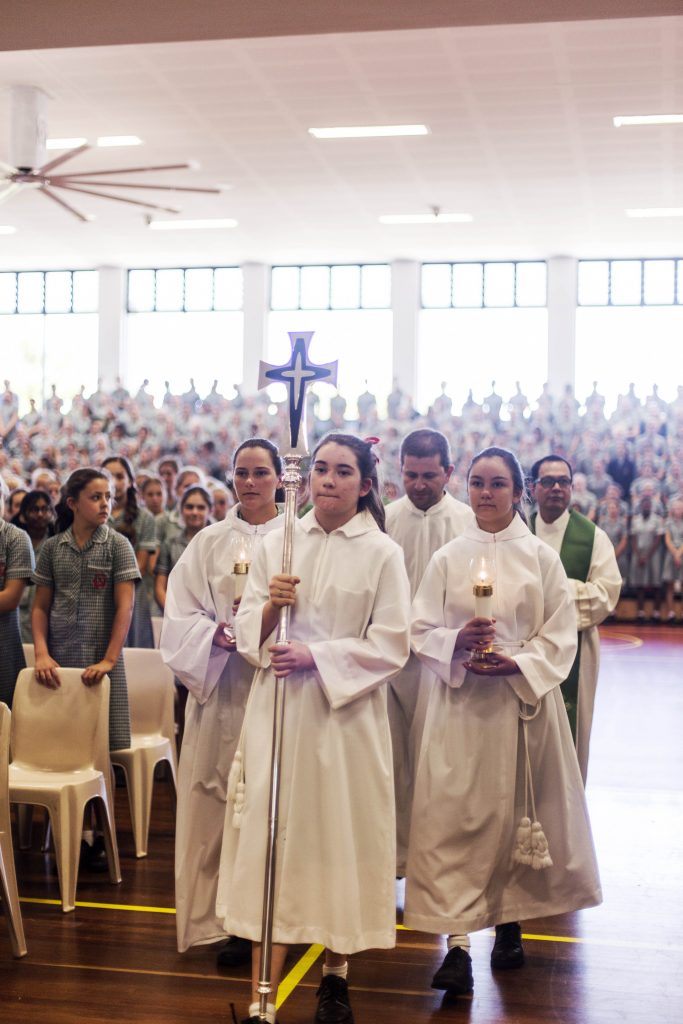 Forty-six students from Santa Maria College, along with one staff member, were commissioned as Extraordinary Ministers of the Eucharist. Photo: Supplied