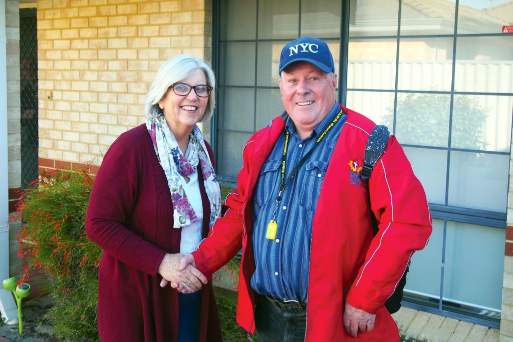 Clinical Nurse, Kerry Deakin, with Danny, who lives in an Identitywa shared home. Photo: Supplied