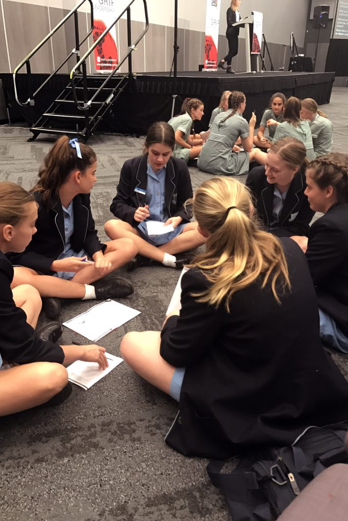 Students participating in one of the various activities at the leadership conference. Photo: Supplied