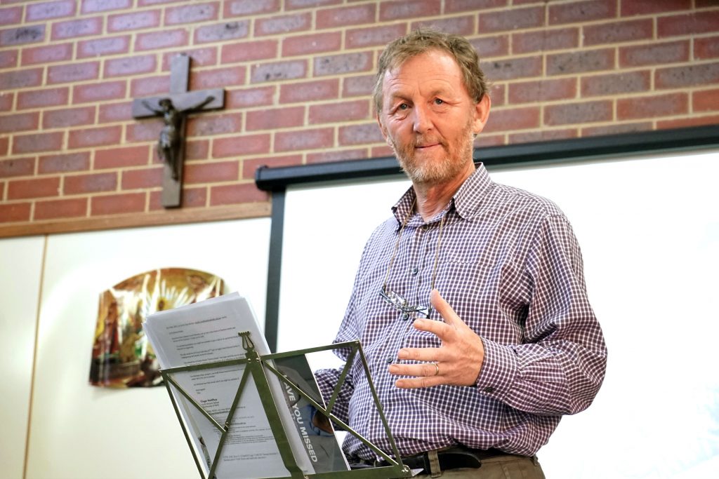 John Kinder’s talk on encountering Christ in everyday life provided relevant thought and meaning for the participants. Photo CYM Perth