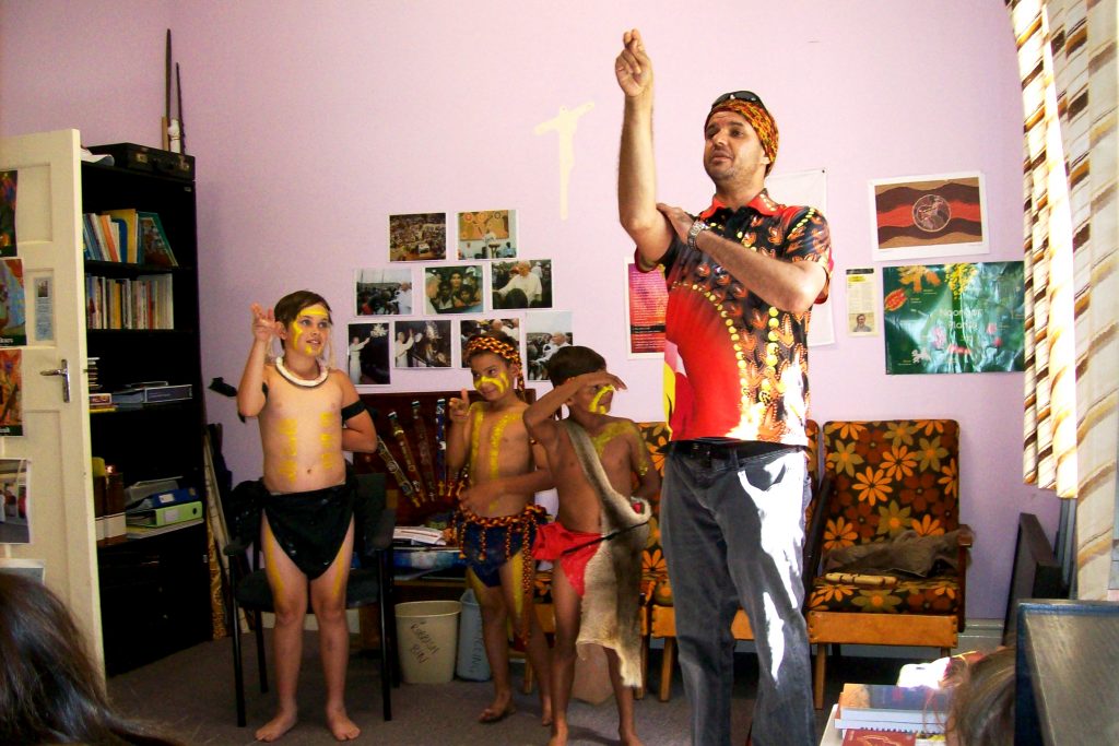 Cultural learning about dance and Dreamtime stories were some of the activities shared by children at the recent Aboriginal Catholic Ministry Children’s Community Day. Photo: Supplied