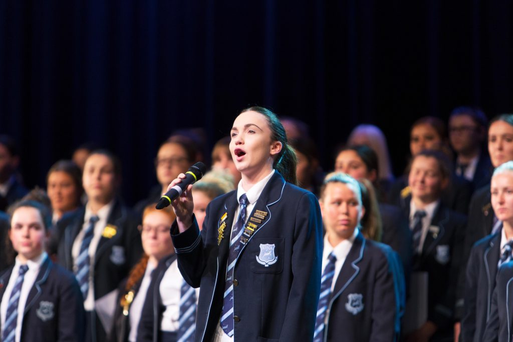 Alexandra Toussaint-Jackson is living her dream, learning from some of the most gifted and passionate musicians in Australia and singing with the internationally renowned, Trinity Choir. Photo: Supplied.