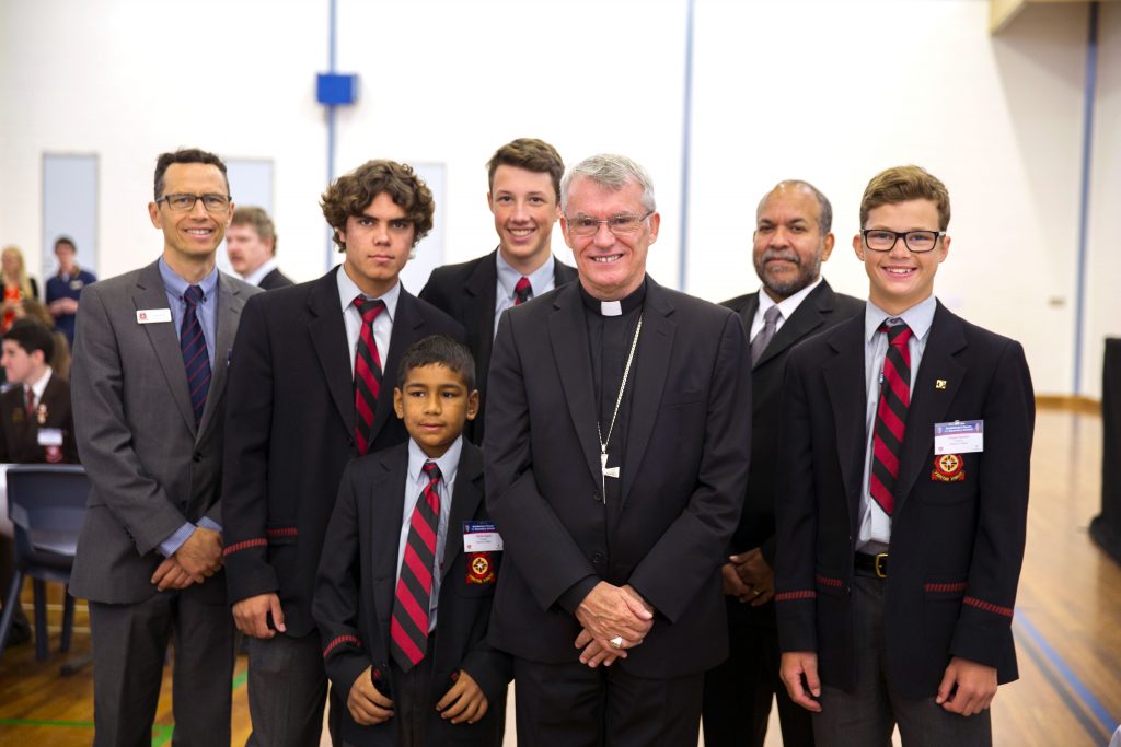 Archbishop Costelloe with some of the attendees from this year’s Forum for Secondary Schools. Photo: Ron Tan