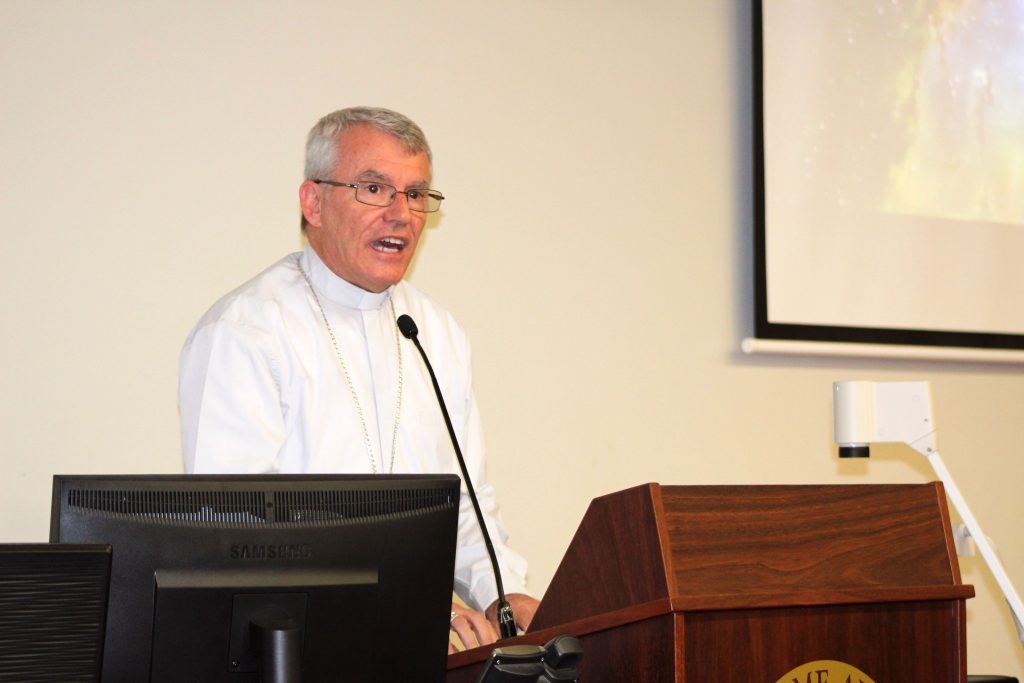 The Archbishop addressed attendees of an interfaith event at the University of Notre Dame Australia’s Fremantle Campus on 27 April, speaking on faith and reason. Photo: Leigh Dawson, UNDA