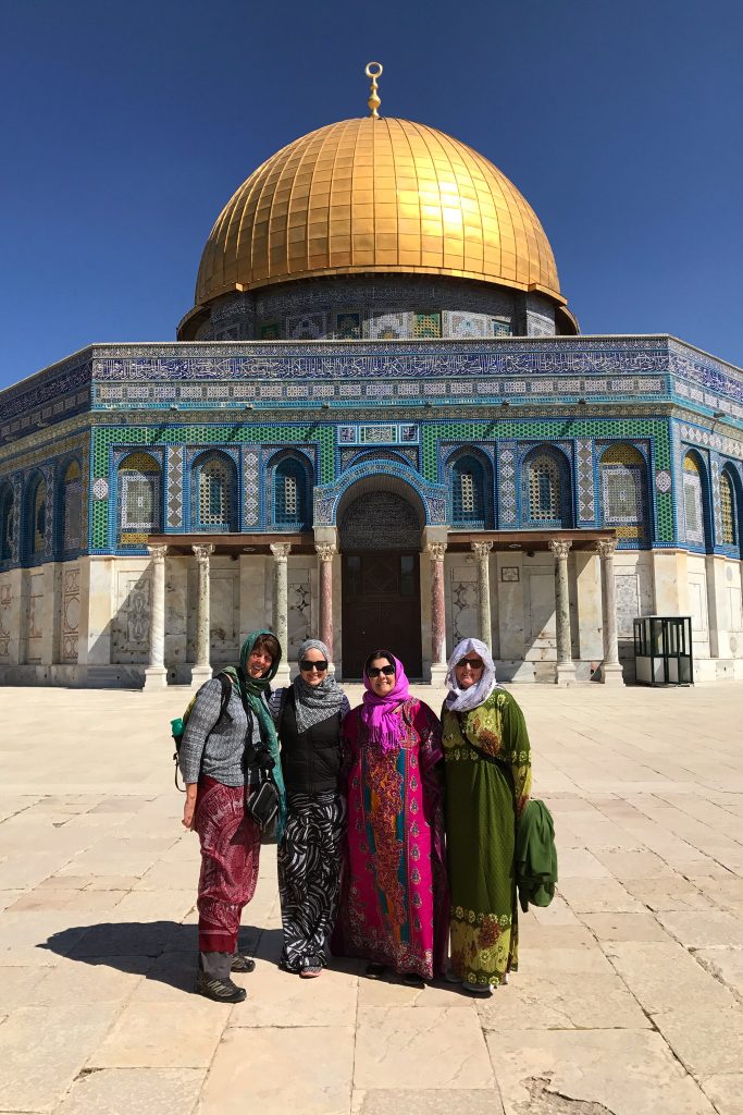 Perth pilgrims outside the Dome of the Rock. Photo: Gemma Thomson