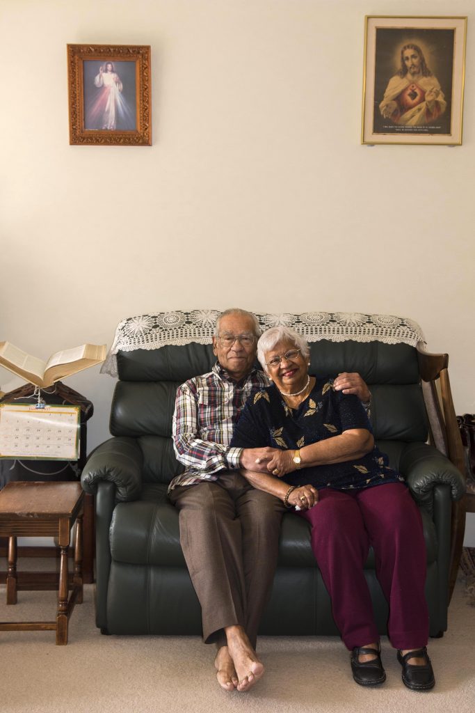 After 65 years of marriage, Perth couple Sid and Marie Gasper say there is one thing that has supported them during their time together, including the challenges of moving to a new country and raising children: the power of prayer. Photo: Caroline Smith.
