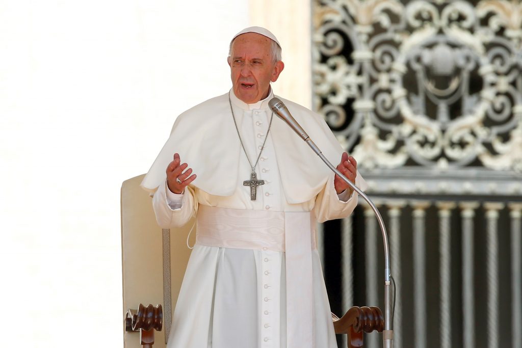 The international community must not remain resigned to the plight of those suffering hunger and malnutrition, which is often caused by indifference and selfishness, Pope Francis said in a message to the U.N. Food and Agriculture Organisation conference on 3 July 3. Photo: CNS photo/Tony Gentile.