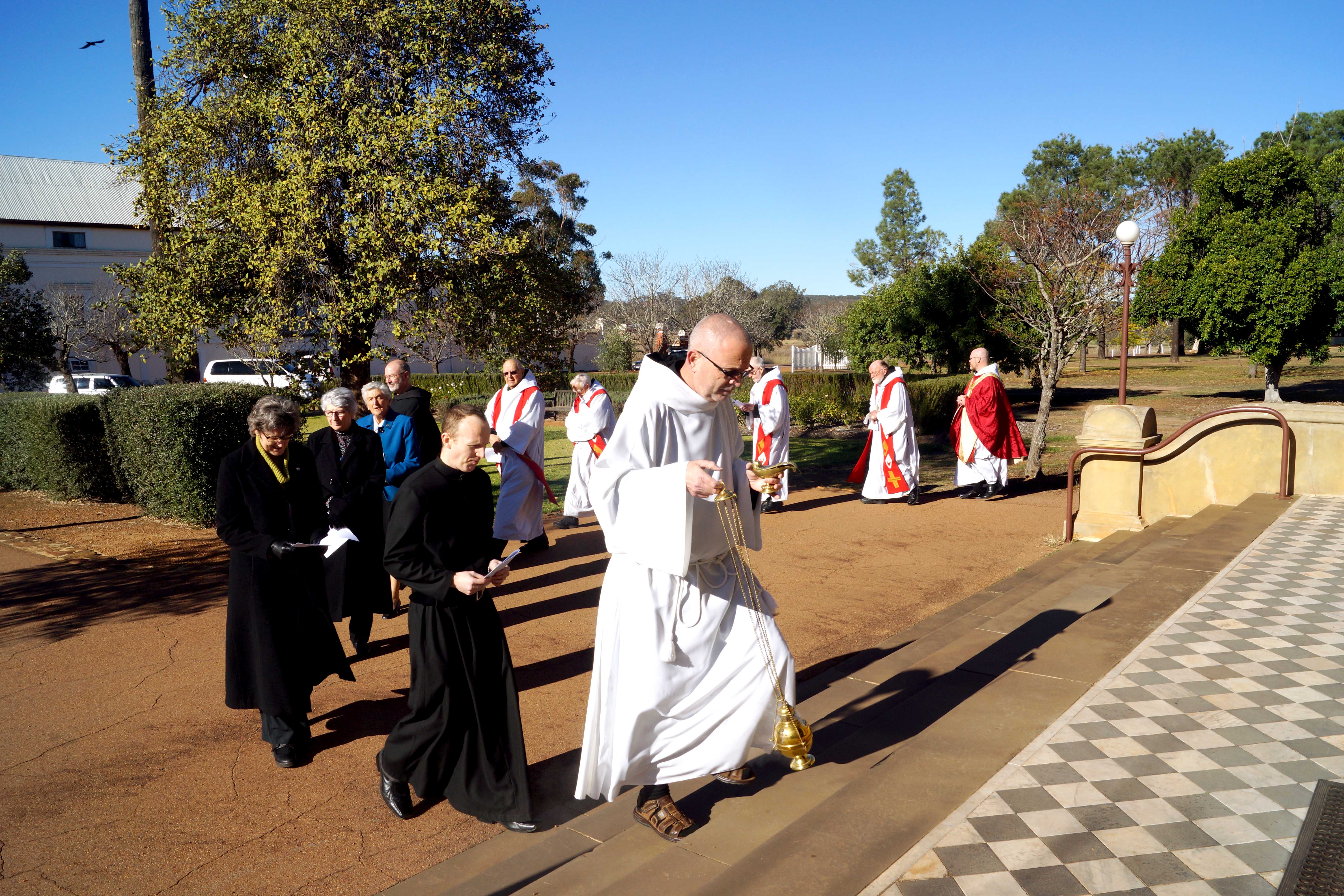 Procession into the Abbey Church to begin the Simple Profession ceremony. Photo: Supplied.