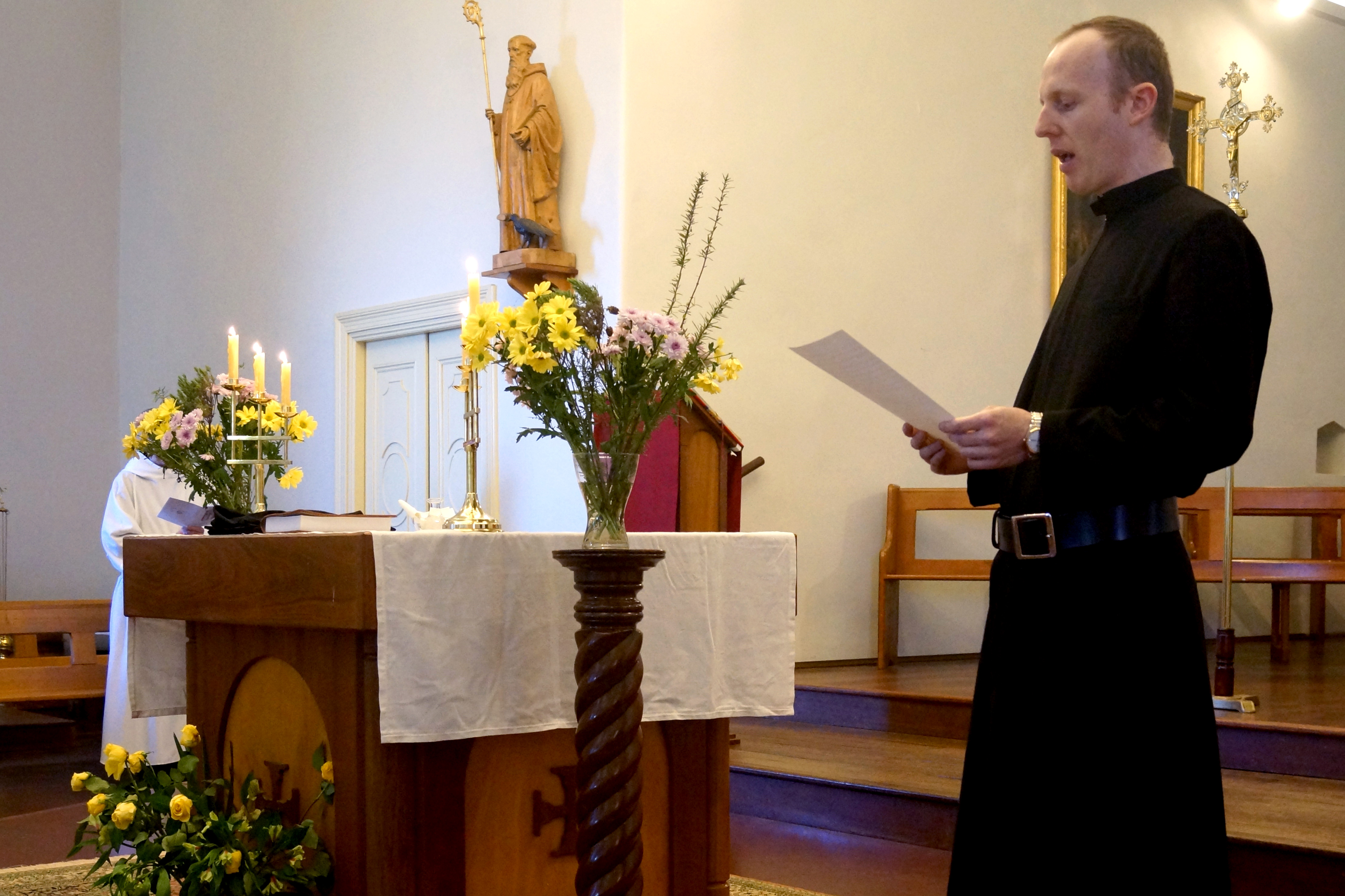 Dom Paul Forster made his Simple Profession as a Benedictine Monk on Thursday 29 June 2017 at the Holy Trinity Church in New Norcia. Photo: Supplied. 
