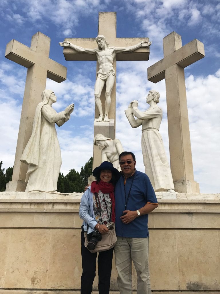 David and Brenda at the Way of the Cross in Valinhos (the site of the Virgin’s appearance after the release of the children from prison). Photo: Supplied.