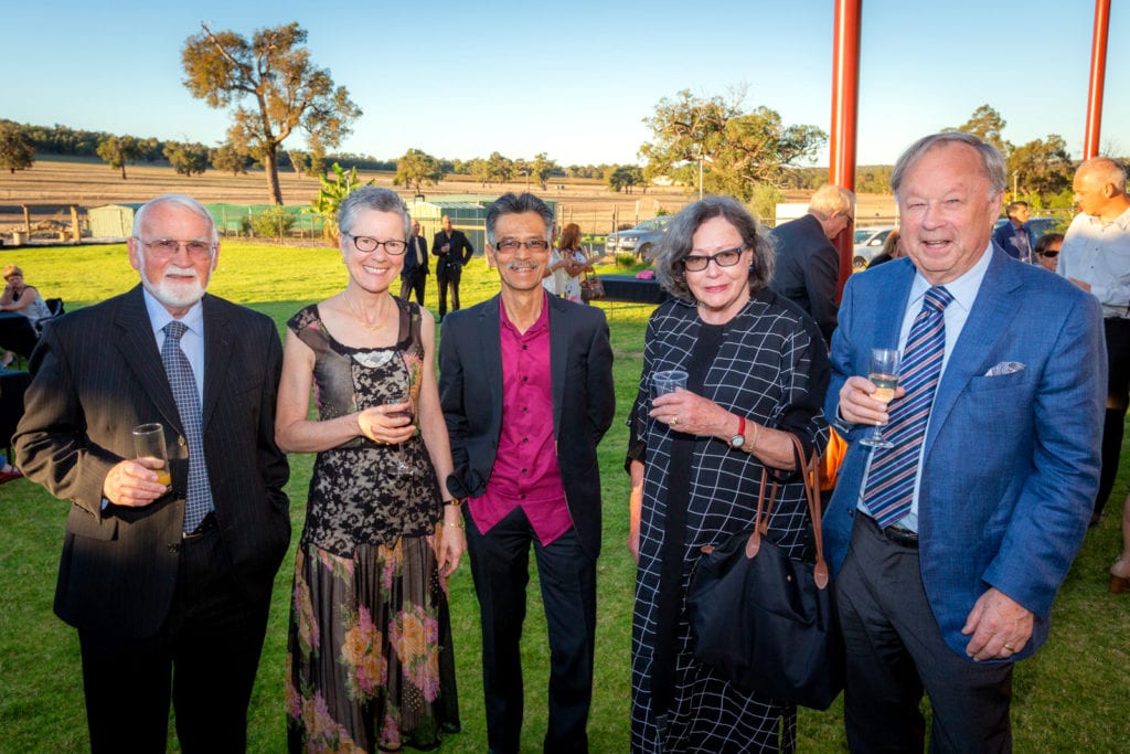 Guests are seen posing for a photo before “An evening of elegance”. The event showcased an array of sacred and classical music from Bach, Vivaldi and Tchaikovsky. Photo: Michael Connelly.