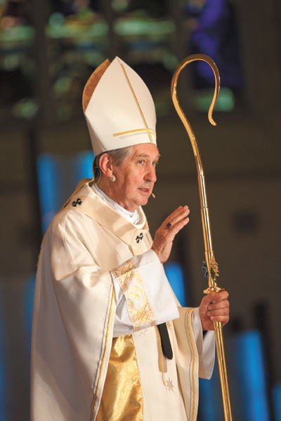 Archbishop Barry Hickey during a Mass at St Mary's Cathedral