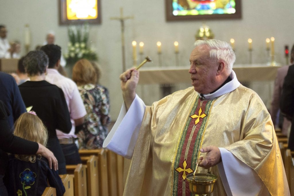 Fr Tim Deeter at the 60th anniversary celebrations of St Paul’s Church last weekend. Photo: Josh Low.