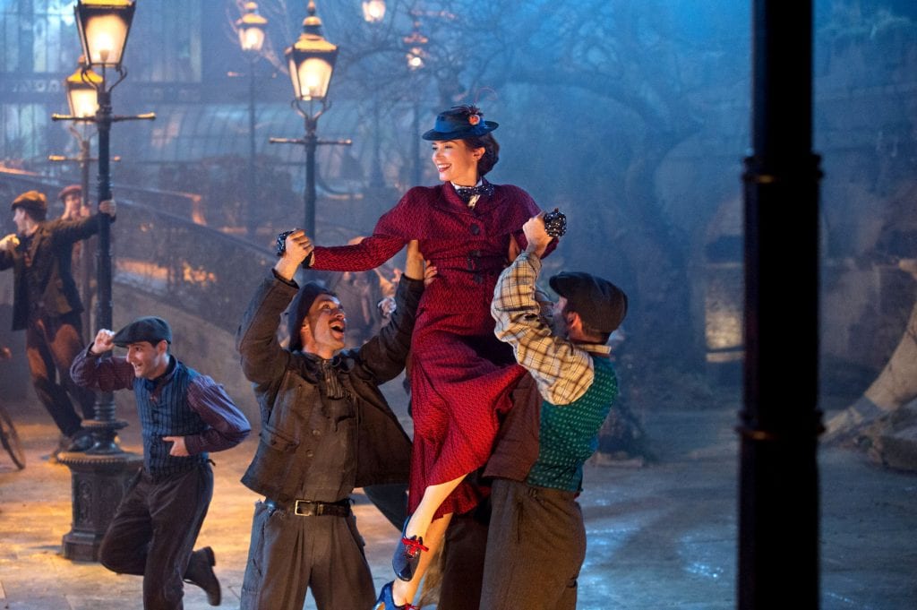 Emily Blunt stars in a scene from the movie "Mary Poppins Returns", a sequel to the 1964 film "Mary Poppins". Photo: Jay Maidment/Disney.