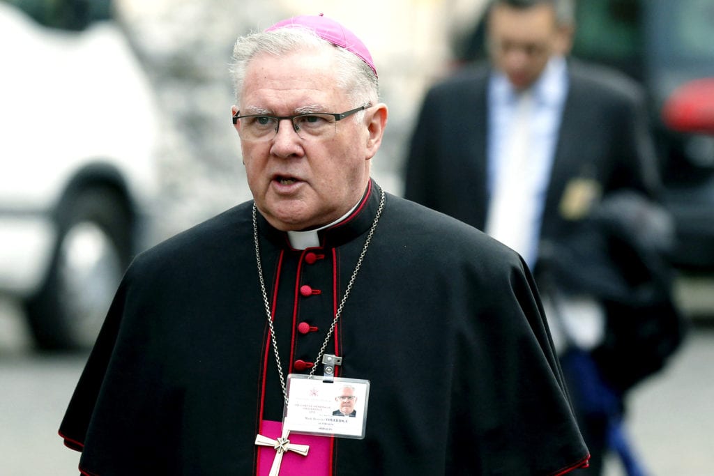 Brisbane Archbishop Mark Coleridge said the meeting will have to be part of a long journey with many steps into the future. Photo: Paul Haring/CNS.