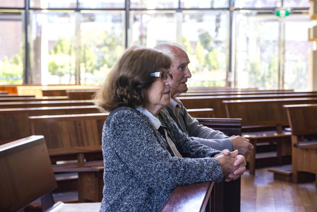 The Mahadys married at Precious Blood Church in Cabra West, Ireland, in 1958. Photo: Matthew Lau.