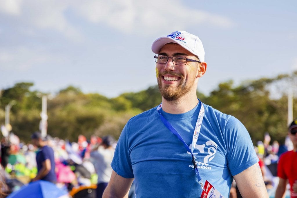 Pilgrim Simeon Dzieciol said being at World Youth Day has been a great blessing. Photo: Josh Low.