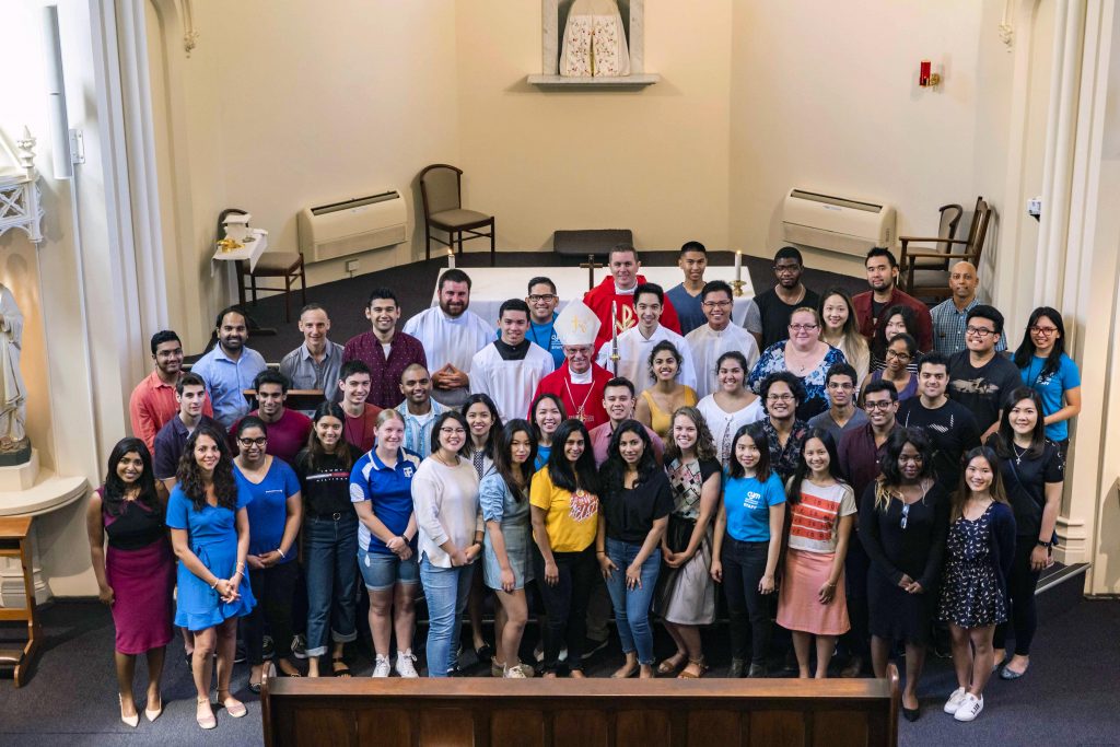 Archbishop Timothy Costelloe SDB commissioned Catholic Archdiocese Youth Leaders at a Mass on 23 February. Photo: Josh Low.