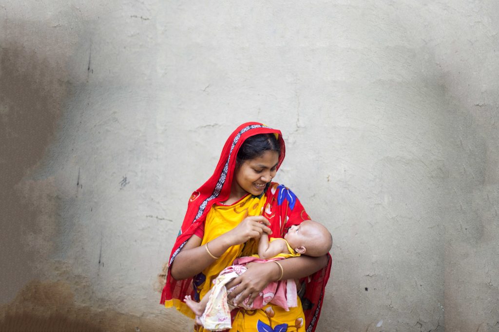 Salma and her baby, Samiul live in a rural community two hours from Bangladesh. They were Salma was able to get help during her pregnancy from the Safe Motherhood Program provided by Project Compassion. Photo: Ashish Peter Gomes.