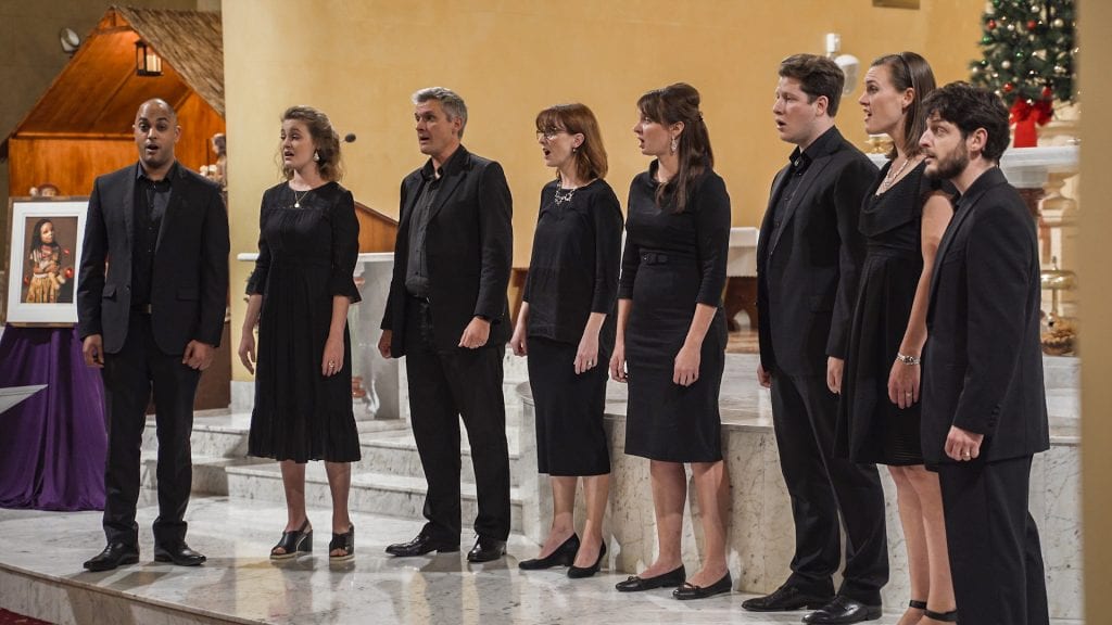 Lumina, a Western Australian based ensemble under the direction of Cameron van Reyk, perform during Catholic Mission’s Christmas concert on 6 December. Photo: Supplied.
