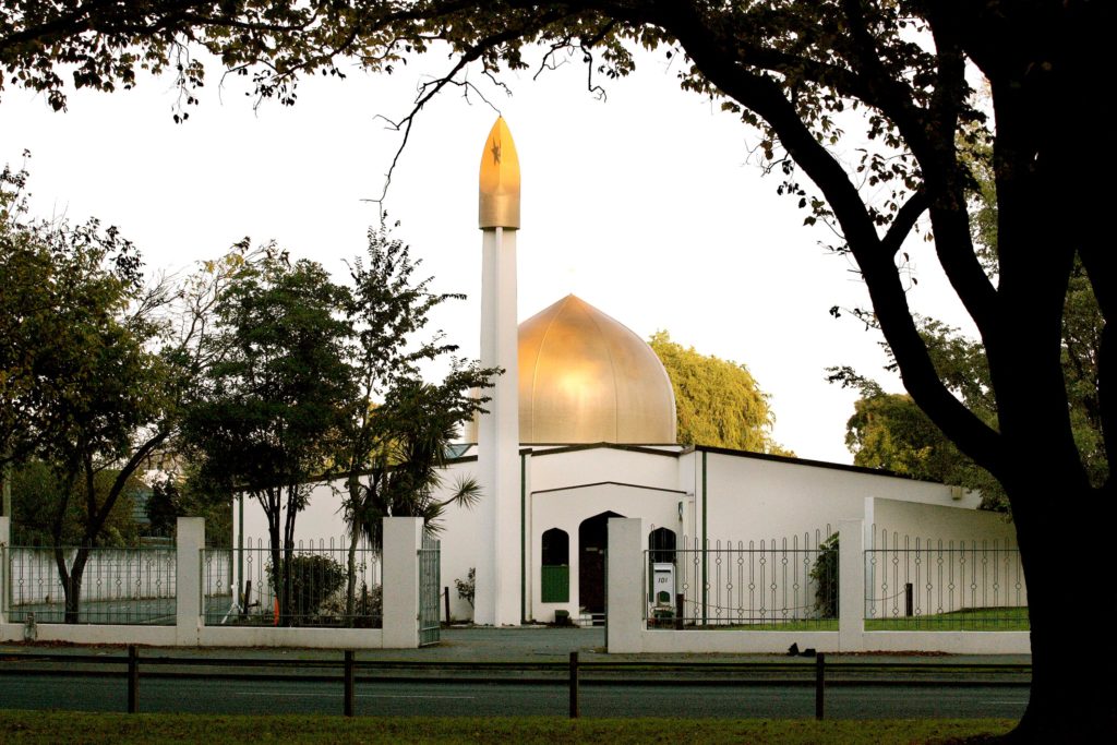 This is a view of the Al Noor Mosque on Deans Avenue in Christchurch, New Zealand, taken in 2014. The mosque was one of two attacked on 15 March 2019; at least 50 people were killed. Photo: CNS/Martin Hunter, Reuters.