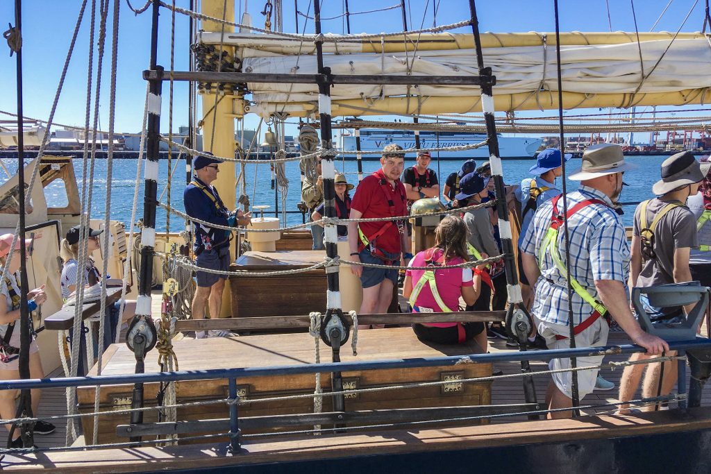 Identitywa recipient Chris took part in a five-day Ultimate Challenge voyage under the STS Leeuwin II programme. Photo: Identitywa.