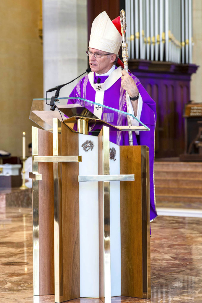 Perth Archbishop Timothy Costelloe SDB has on Sunday 18 March prayed with special intentions for the victims, their families and friends of the New Zealand terrorist attack. Photo: Jamie O’Brien.