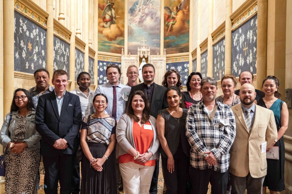 Some of the catechumens and candidates with their sponsors at the Rite of Election of Catechumens and Formal Recognition of Candidates held at the St Marys Cathedral on 14 March. Photo: Josh Low.