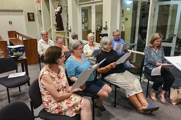 Representatives from Perth Archdiocesan parishes gathered on Wednesday 20 February for a two-hour liturgical music workshop. Photo: Supplied.