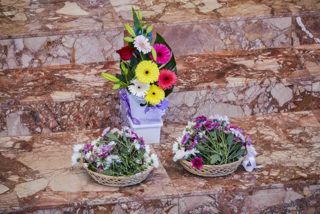 Those who attended the Day of the Unborn Child Mass at St Mary’s Cathedral on Saturday 23 March were invited to put a flower in a basket, in honour of the children who have died at birth through miscarriage, stillbirth, abortion or other causes. Photo: Ron Tan.