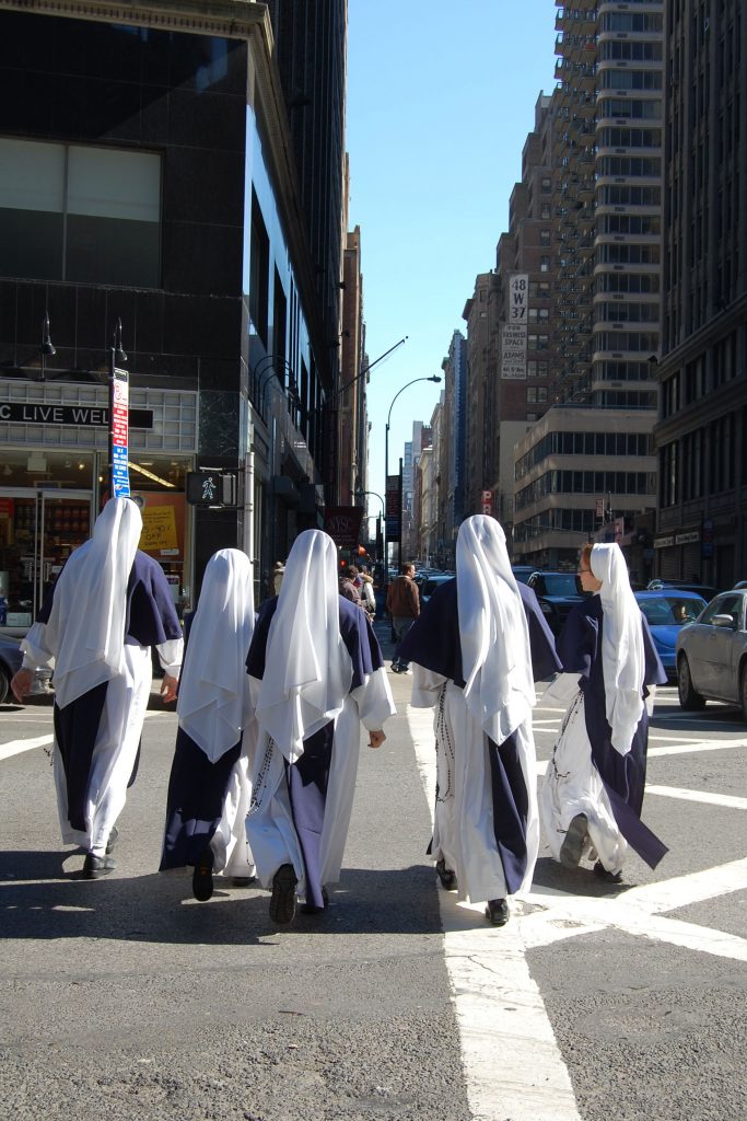 Sisters of Life walking on the streets of Manhattan, New York. Photo: Sourced.