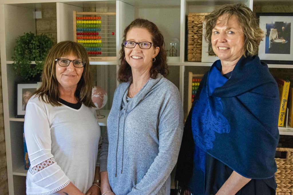 Team leader, Kathy Naughton, House Senior, Rowena Babinall, and Area Manager, Wendy Cox pictured in the Children’s House. Photo: Olivia Bunter.