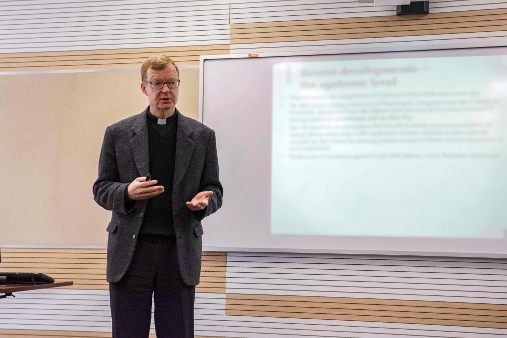 Dr Hans Zollner is a member of the Vatican’s Pontifical Commission for the Protection of Minors, consultor to the Congregation for the Clergy, President of the Centre for Child Protection and Vice Rector of Pontifical Gregorian University in Rome. Photo: Eric Martin.
