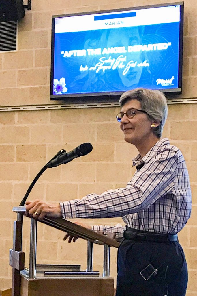 Dr Bonnie Thurston presents the second biennial Marian lecture, After the Angel departed – Seeking God: Hints and Glimpses of the God Within. Photo: Supplied.