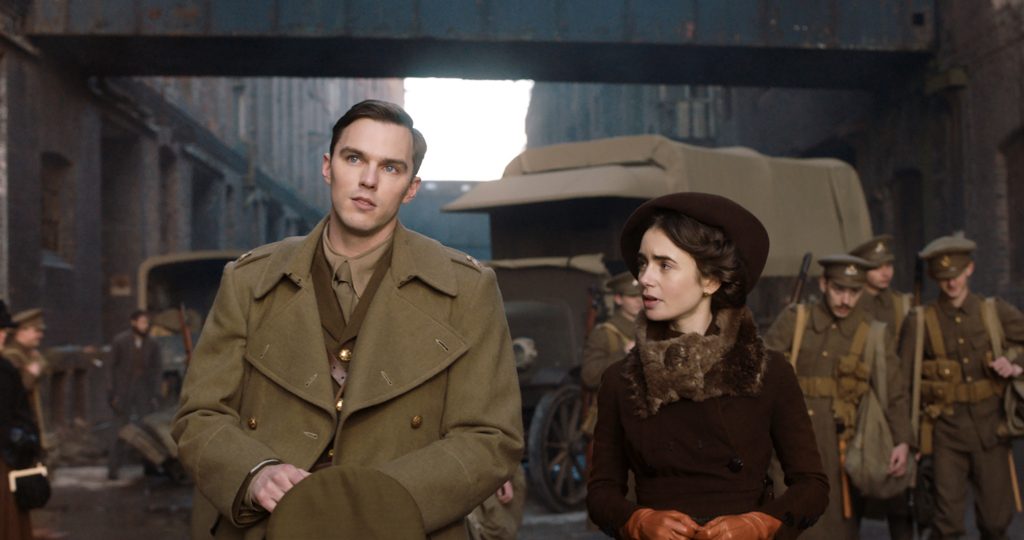 Nicholas Hoult and Lily Collins star in a scene from the movie "Tolkien". Photo: Fox Searchlight/CNS.